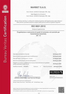 certificato Marbet